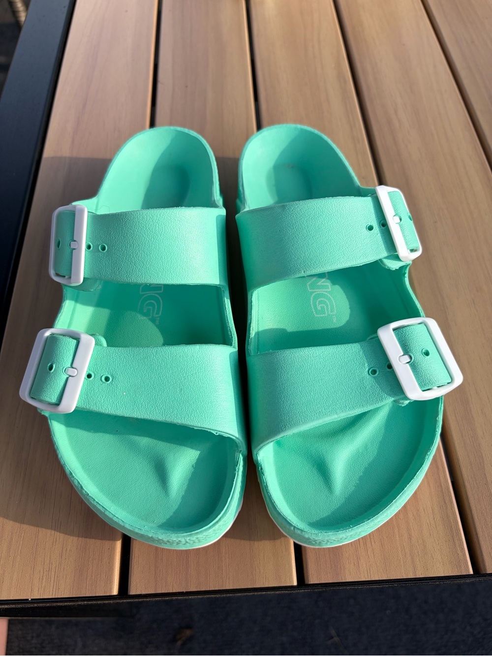 Viking Mint Green Double-Buckle Sandals - 37